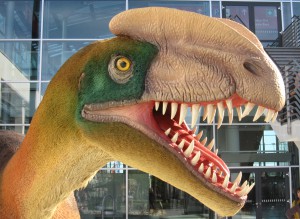 replica dilophosaurus Gea kring Fryslan